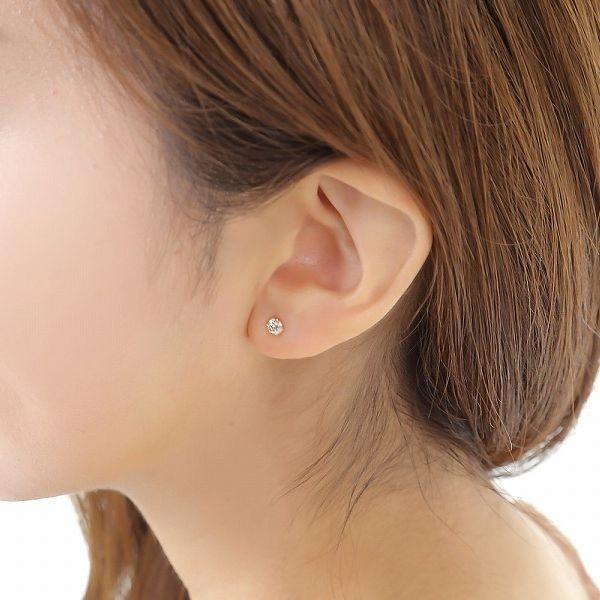 DAIYA（ダイヤ） ダイヤモンド ピアス 一粒 K18 0.5カラット