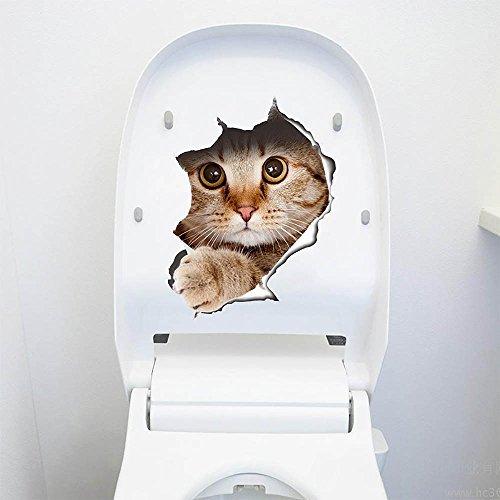3 D かわいい 動物 リムーバブル バスルーム トイレ 座席ウォール ステッカー壁紙 猫 Coy ウィジェクトストア 通販 Yahoo ショッピング