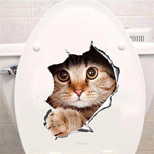 3 D かわいい 動物 リムーバブル バスルーム トイレ 座席ウォール ステッカー壁紙 猫 Coy ウィジェクトストア 通販 Yahoo ショッピング