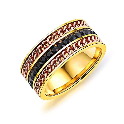 Aiks ジュエリー ブランド メンズリング ステンレス 回れる人気 指輪 ゴールド 18号 オニキス Fex ウィジェクトストア 通販 Yahoo ショッピング
