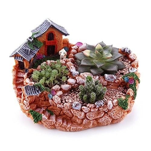 T4u 23cm 田園風景スタイル 家 農場 多肉植物 サボテン鉢 フラワーポット Diyプランター容器 オレンジ色 Khp1136 ウィジェクトストア 通販 Yahoo ショッピング