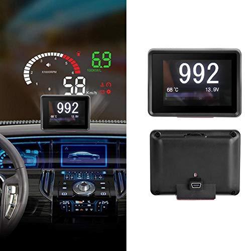 Hugヘッドアップディスプレイ Obd 多機能メーター 03車載スピードメーター 車の速度 温度 電圧 燃料消費量 Lod54 ウィジェクトストア 通販 Yahoo ショッピング