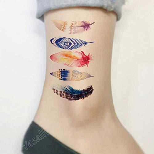 Yesallwas おしゃれ タトゥーシール かわいい 羽 6枚セット カラフル 羽根 入れ墨シール 可愛い 孔雀の羽 フェザー Nfo ウィジェクトストア 通販 Yahoo ショッピング