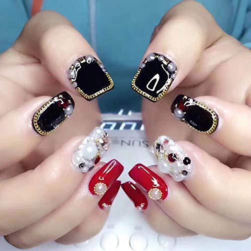 Snifu ネイルチェーン 1 2mm 100cm2本 金黒2色 パンク風 フラットチェーン 日系ネイルパーツ 2本セット Oku1146 ウィジェクトストア 通販 Yahoo ショッピング