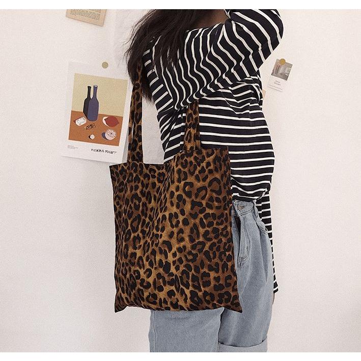 トートバッグ レオパード柄 サイズ 外出 買い物 お出かけ かばん ヒョウ柄ワンポイント コーデ Tote Bag Leopard ウィジェクトストア 通販 Yahoo ショッピング
