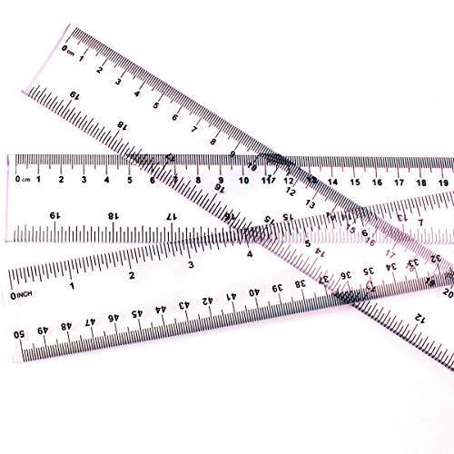 定規 19インチ 50 Cm定規 5個入りパック 透明プラスチック定規 インチ センチメートル生徒用測定ツール Xrn772775 ウィジェクトストア 通販 Yahoo ショッピング