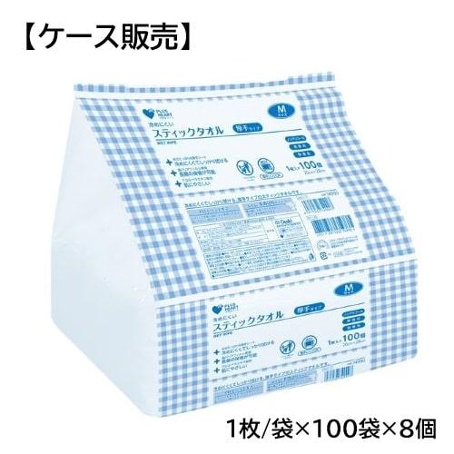 オオサキメディカル 【ケース販売】PH スティックタオル M 20×28cm 1枚
