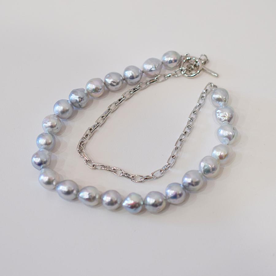 pg119_1］完成品 9mm - 10mm バロック バロックパール ナチュラル