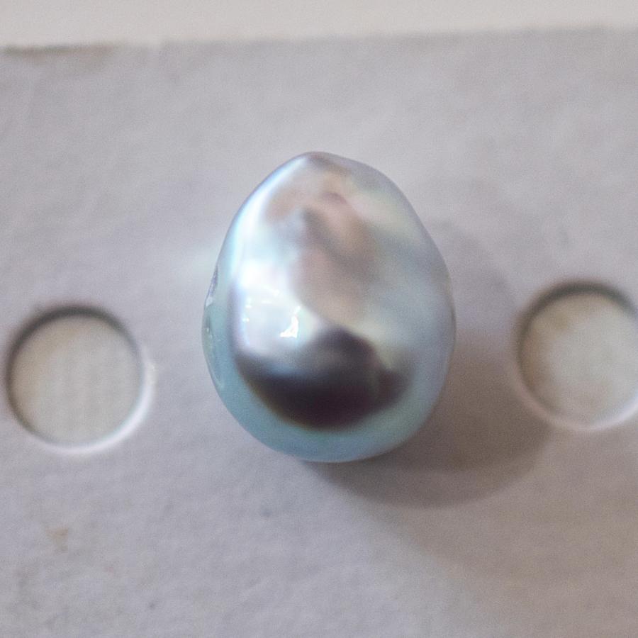 pg141_1］あこや真珠 11mm 大珠 バロックパール スルーネックレス