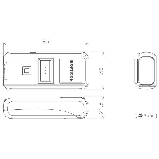 オプトエレクトロニクス Bluetooth QRコードリーダー OPN-3102i-WHT