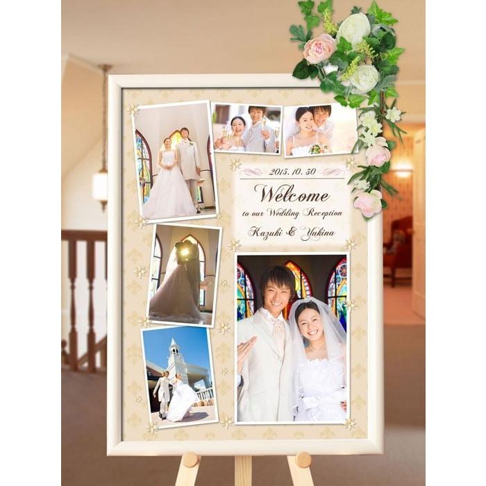 高い素材 ウェルカムボード 写真入り サイズ フレーム 造花付き デコレーション入り エーデルシュタイン 100 の保証 Www Univag Tn