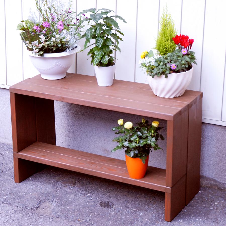 木製フラワースタンド 花台 90cm 3段（高さ違い3台セット）完成品 日本