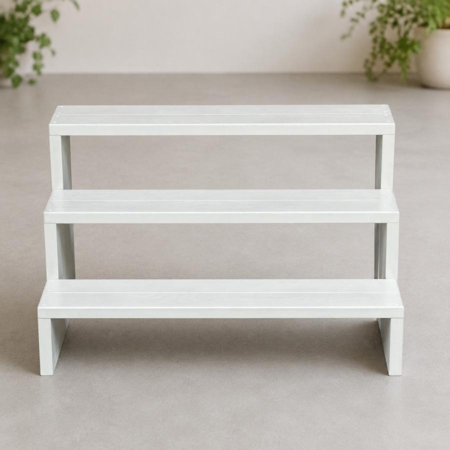 完成品・日本製】WelcomeWood 木製花台 WSF903 90×18cm 高さ違い18・36