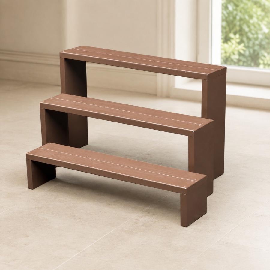 完成品・日本製】WelcomeWood 木製花台 WSF903 90×18cm 高さ違い18・36