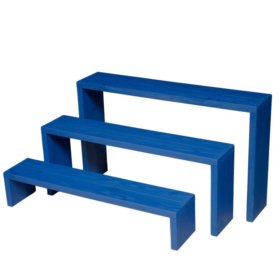 木製フラワースタンド 花台 90cm 3段（高さ違い3台セット）完成品 日本