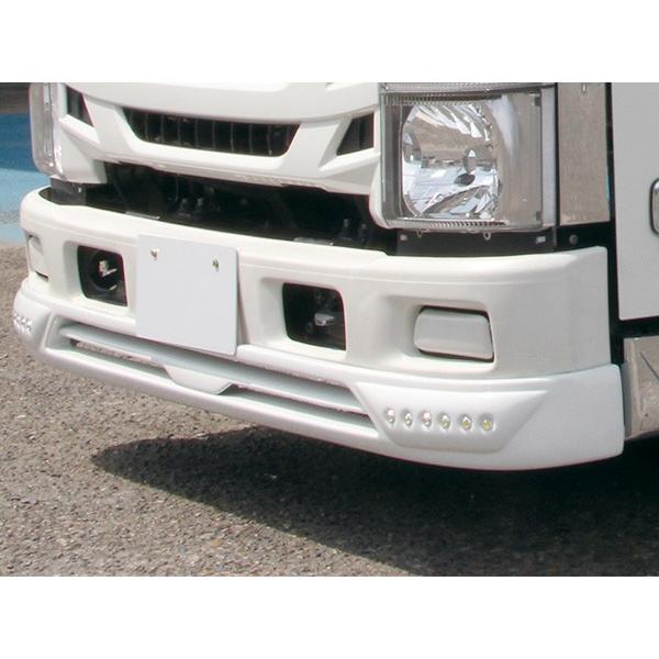 いすゞ エルフ 07 標準車 ハイキャブ フロントスポイラー LED付き 無