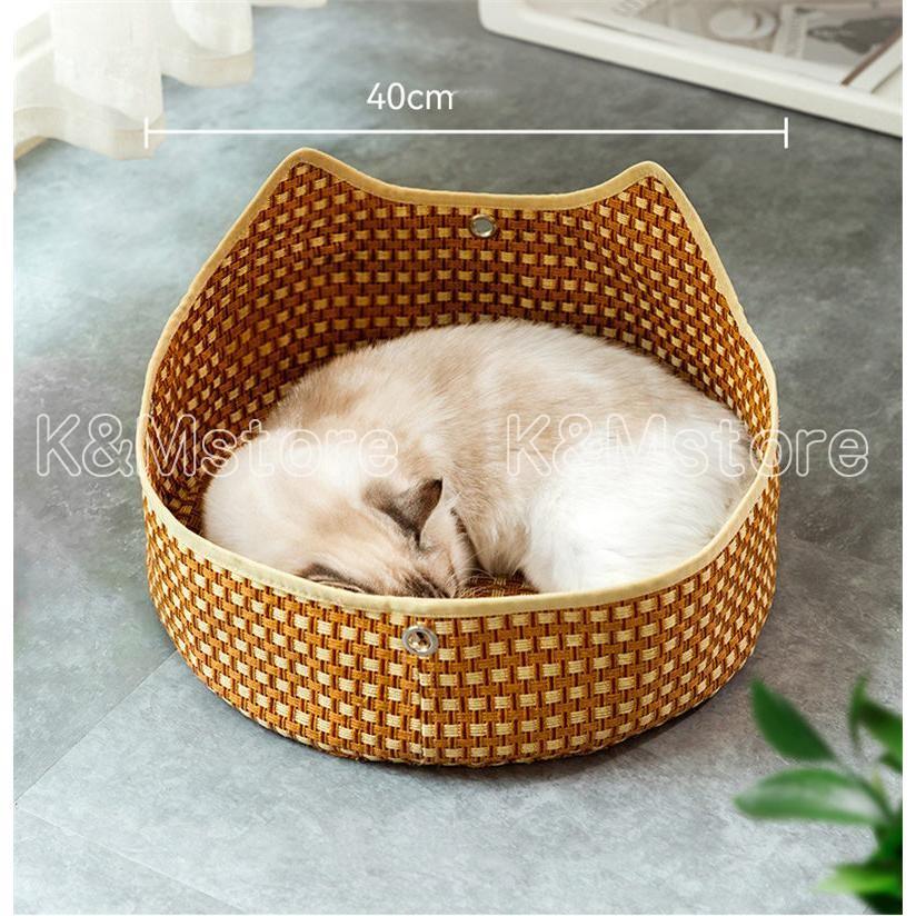 猫 ハンモック 夏 ベッドハンモック 藤編み ゲージ用 ペット 猫 ハンモック 夏 ベッドハンモック 藤編み ゲージ用 ペット