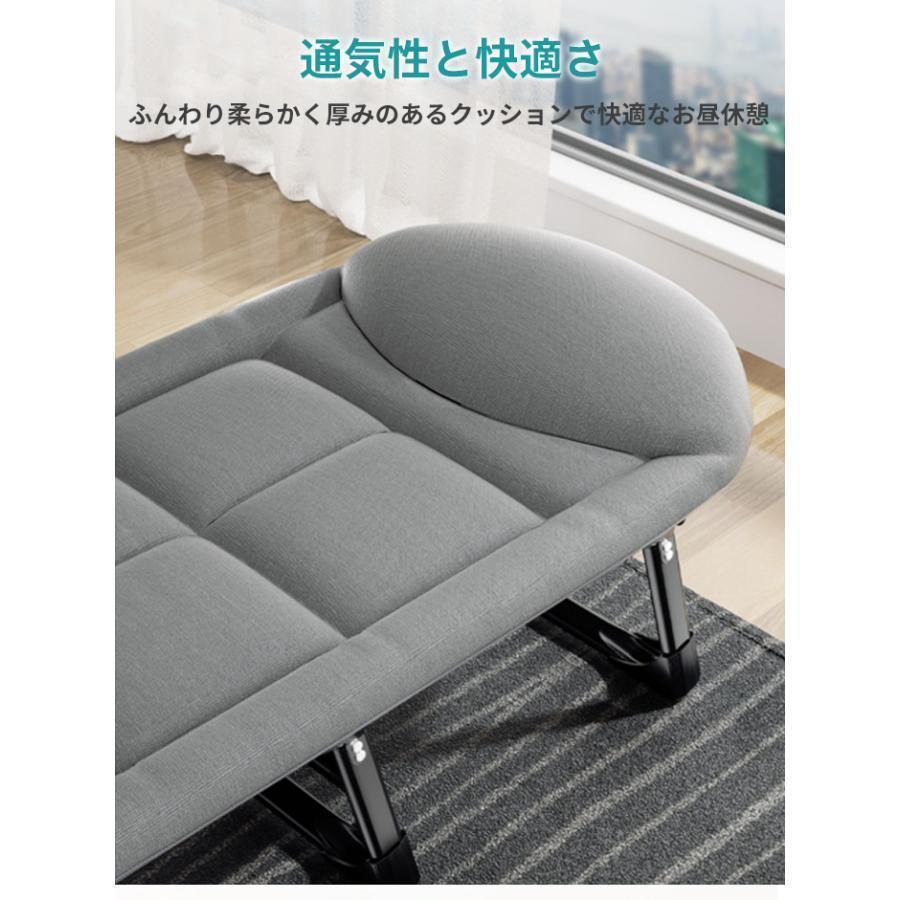 折りたたみベッド 180×55cm チェアベッド リクライニング可能 Welina ポータブル簡易ベッド 仮眠/来客用に 折り畳み収納で省スペース 持ち運びも_2