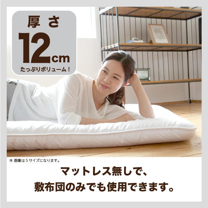 敷き布団 ダブル アウトレット 抗菌 防臭 防ダニ ボリューム 厚さ12