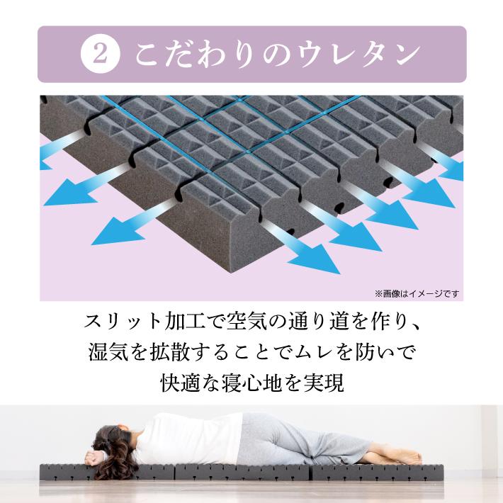 マットレス シングル 高反発マットレス 三つ折り 折りたたみ 高反発 厚
