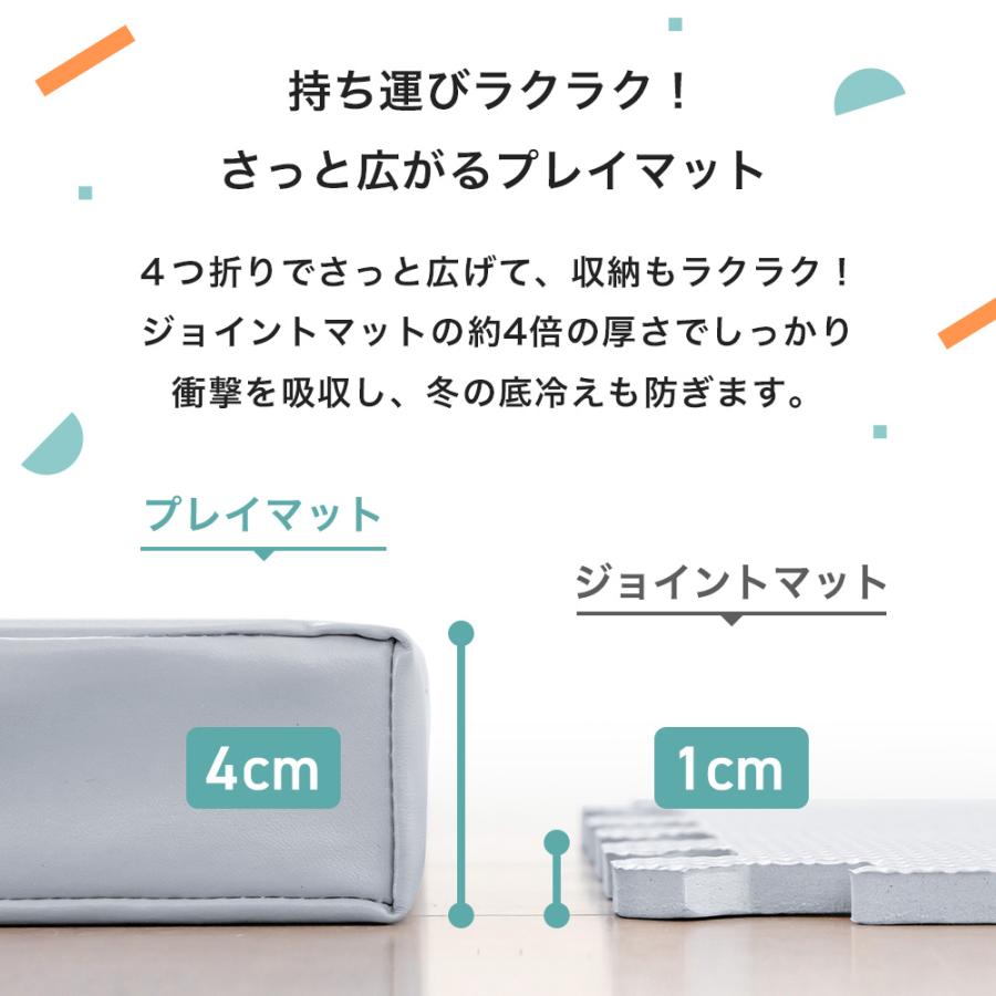 ベビープレイマット プレイマット カラフル 衝撃吸収 防水 防音 日本製