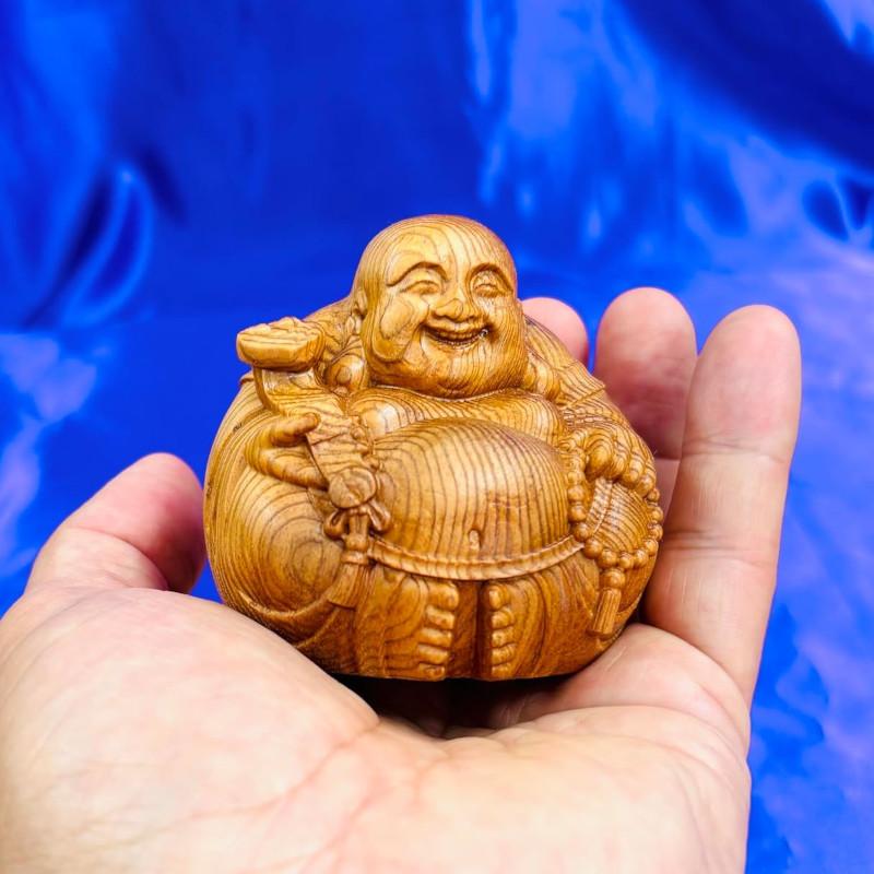 屋久杉 『布袋様』 屋久杉認定シール付き 天福布袋 七福神 家庭円満 無病息災 金運 福徳 商売繁盛 神木 置物 ギフト |  | 01