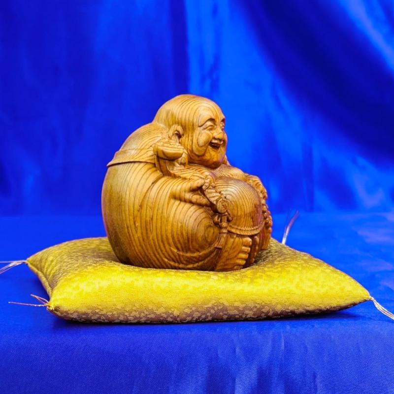 屋久杉 『布袋様』 屋久杉認定シール付き 天福布袋 七福神 家庭円満 無病息災 金運 福徳 商売繁盛 神木 置物 ギフト |  | 03