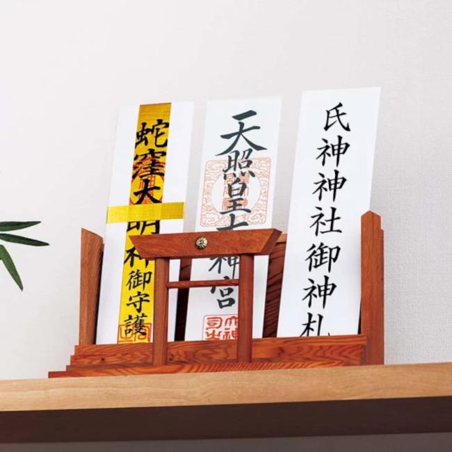 屋久杉 神棚『結』 屋久杉認定シール付き 屋久島 木彫り 風水 インテリア 三社造り 郡山康則 神木 ギフト |  | 01