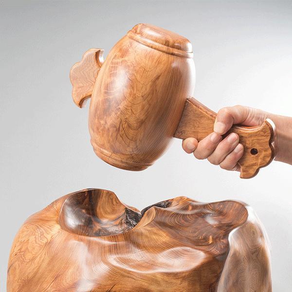 屋久杉 『打ち出の小槌』屋久杉認定シール付 木札付 置物 インテリア 美術品 工芸 屋久島 開運 風水 ご利益 日本製 縁起物 ギフト 『代引不可』 |  | 01