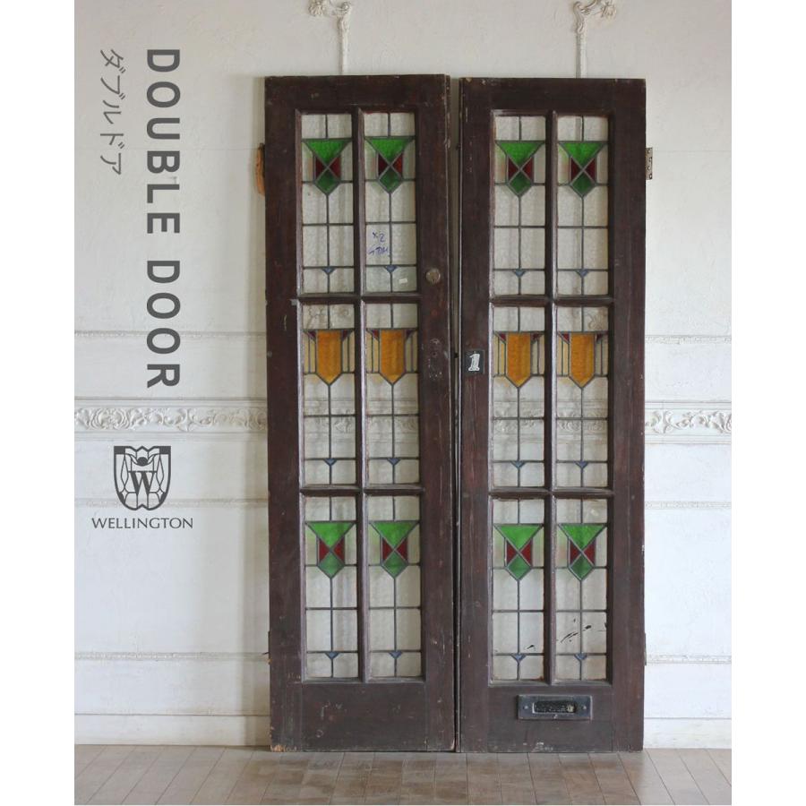 輝く高品質な ドア ダブルドア ステンドグラス ステンドドア アンティーク イギリス フランス ビンテージ レトロ エレガント クラシック ヨーロッパ ウェリントン Wd 1627 手数料安い Zoetalentsolutions Com