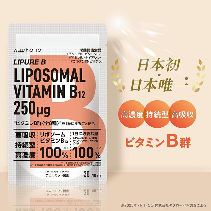 ビタミンB サプリ 【日本初・医師監修】 リポソーム ビタミンB群 8種