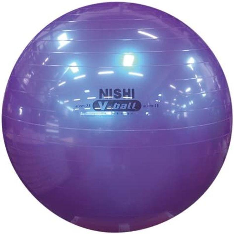 新品未使用！ NISHI(ニシ・スポーツ) バランスボール ノンバーストVボール 75 NT5874C 【1445429524】(9177円)