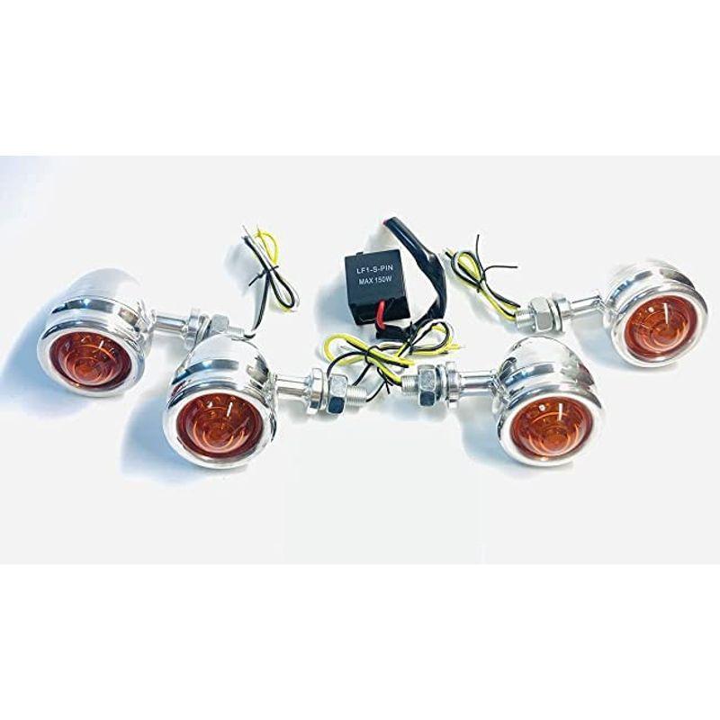 ハーレー カスタムパーツ LED ウインカー（ポリッシュ） ：ハイフラ対策 フラッシャーリレー ・ 交換用 ブラックレンズ 付き/ウインカー カスタムパーツ LED ウインカー ポリッシュ ：ハイフラ対策 フラッシャーリレー 交換用 ブラックレンズ 付き/ウインカー
