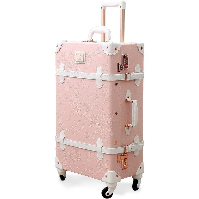 Uniwalker キャリーケース かわいい トランクケース 可愛い レトロ トランク 四輪 復古主義 キャリーバッグ 手作り スーツケース キャリーケース かわいい トランクケース 可愛い レトロ トランク 四輪 復古主義 キャリーバッグ 手作り スーツケース