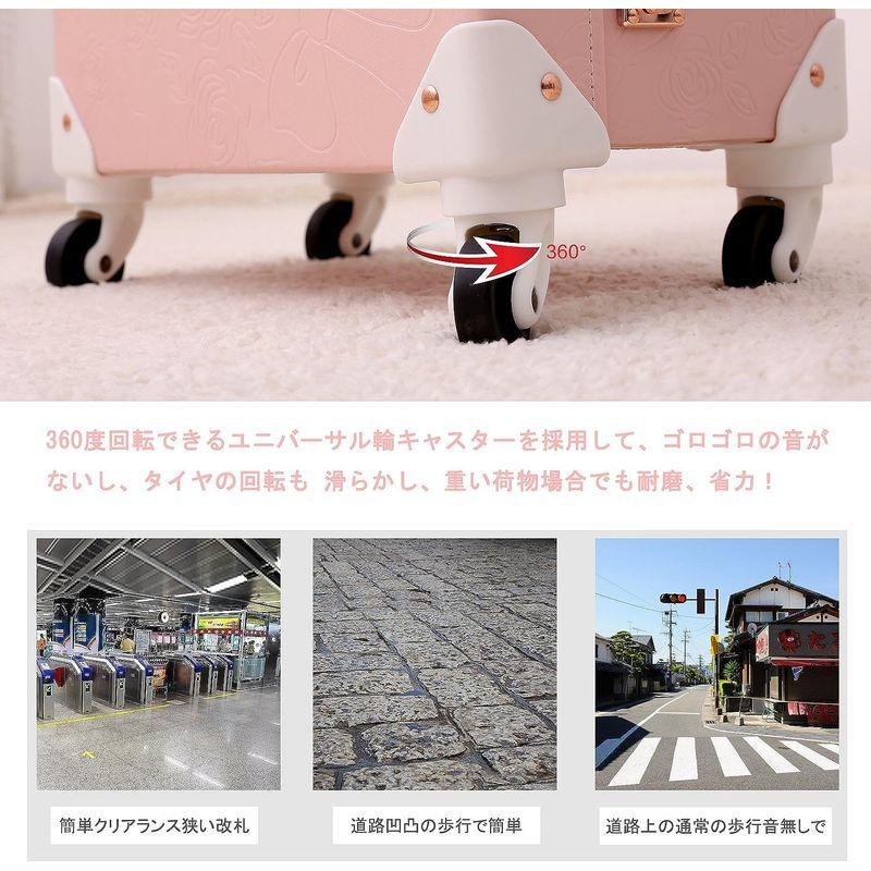 Uniwalker キャリーケース かわいい トランクケース 可愛い レトロ トランク 四輪 復古主義 キャリーバッグ 手作り スーツケース キャリーケース かわいい トランクケース 可愛い レトロ トランク 四輪 復古主義 キャリーバッグ 手作り スーツケース