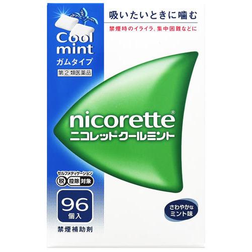 第 2 代引不可 類医薬品 ニコレット クールミント 禁煙補助剤 ニコチンガム製剤 セルフメディケーション税制対象商品 96個 送料無料