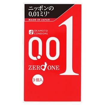 オカモト 001 ゼロワン クリア 3個入x18箱】Okamoto コンドーム