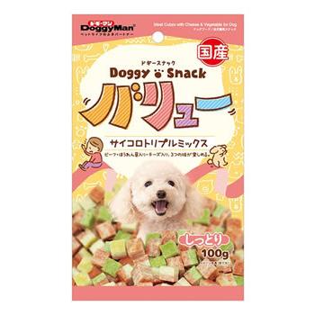 ドギーマン ドギースナックバリュー サイコロトリプルミックス (100g) ドッグフード 全犬種用スナック | ドギースナック