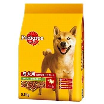 マースジャパン　ペディグリー　ドライ　成犬用　旨みビーフ＆緑黄色野菜入り　(5.5kg)　ドッグフード | ペディグリー