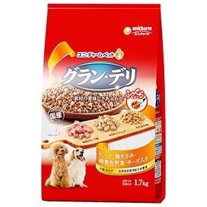 ユニチャーム グラン・デリ ふっくら仕立て ビーフ・鶏ささみ・緑黄色野菜・チーズ・角切りビーフ粒入り (1.7kg) | unicharm