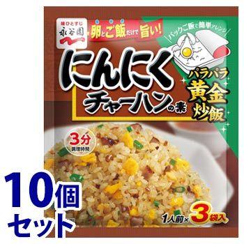 《セット販売》　永谷園 にんにくチャーハンの素 (26.1g)×10個セット 炒飯の素　※軽減税率対象商品｜wellness-web