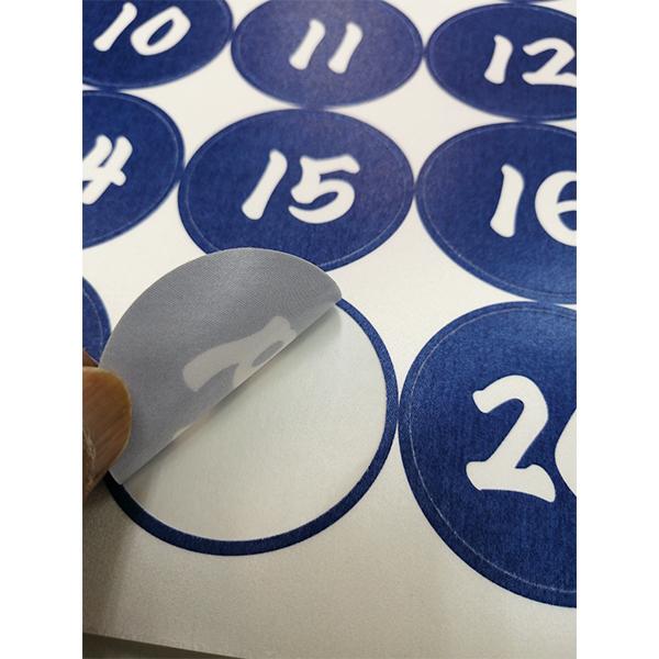 番号シール│ 数字 シンプル イベント ゲーム レクレーション 服に貼れる 筆文字 布製 サテン地 丸形 選べる4色 1から20 |  | 07