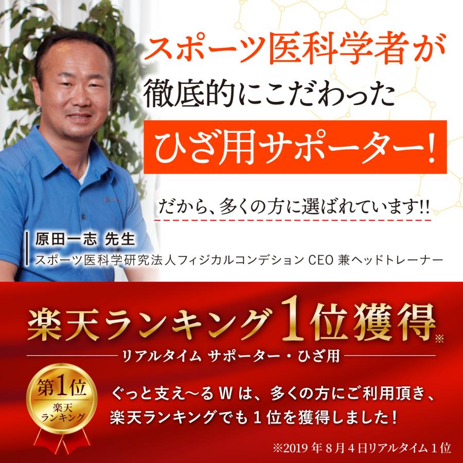 膝サポーター ひざ ふくらはぎ サポーター 3袋セット 1袋 2枚入り 左右 男女 兼用 薄手 日本製 ぐっと支え〜るW |  | 03
