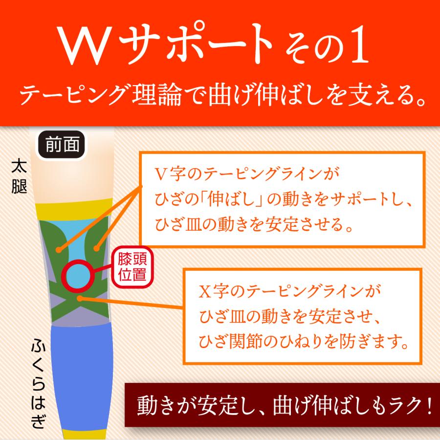 膝サポーター ひざ ふくらはぎ サポーター 3袋セット 1袋 2枚入り 左右 男女 兼用 薄手 日本製 ぐっと支え〜るW |  | 04