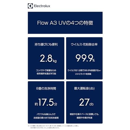 エレクトロラックス(Electrolux) フロー A3UV インテリアに調和する北欧デザイン空気清浄機 15畳まで UV-Cライト搭載 ホワイト 静音設計 リビング部｜wellvy-mall｜06