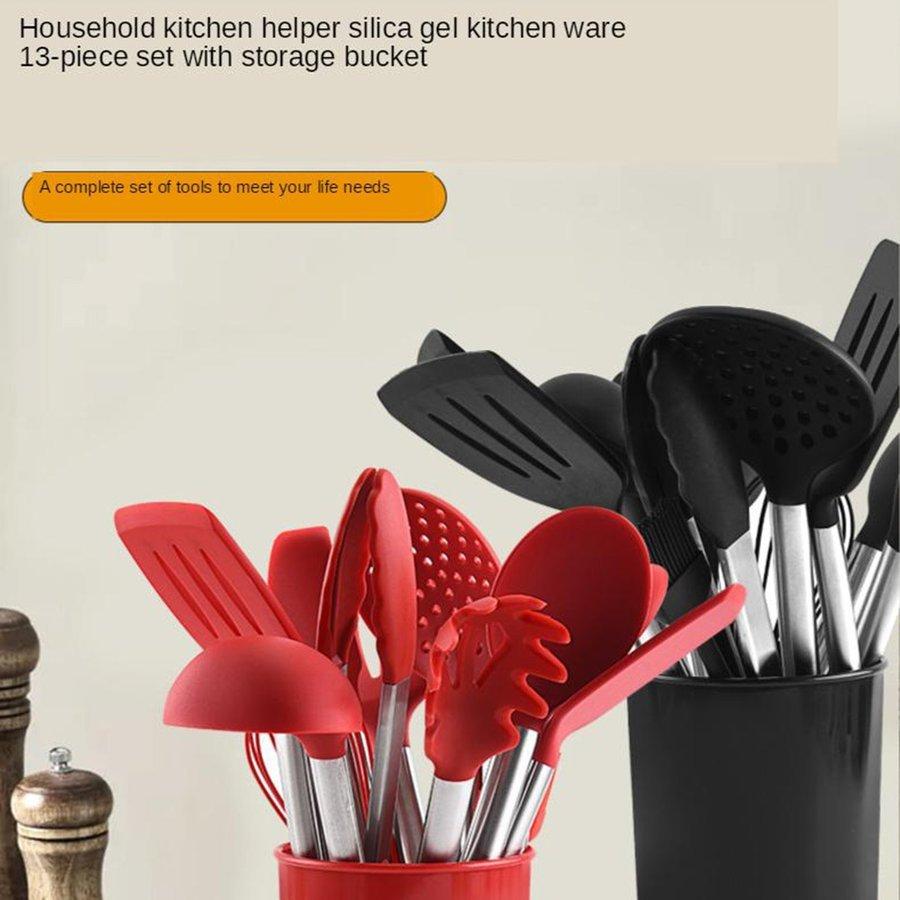 13ピースシリコーンキッチン調理器具キッチンベーキングツールフックブラック vxl8z9UnaW - www.familyontour.de