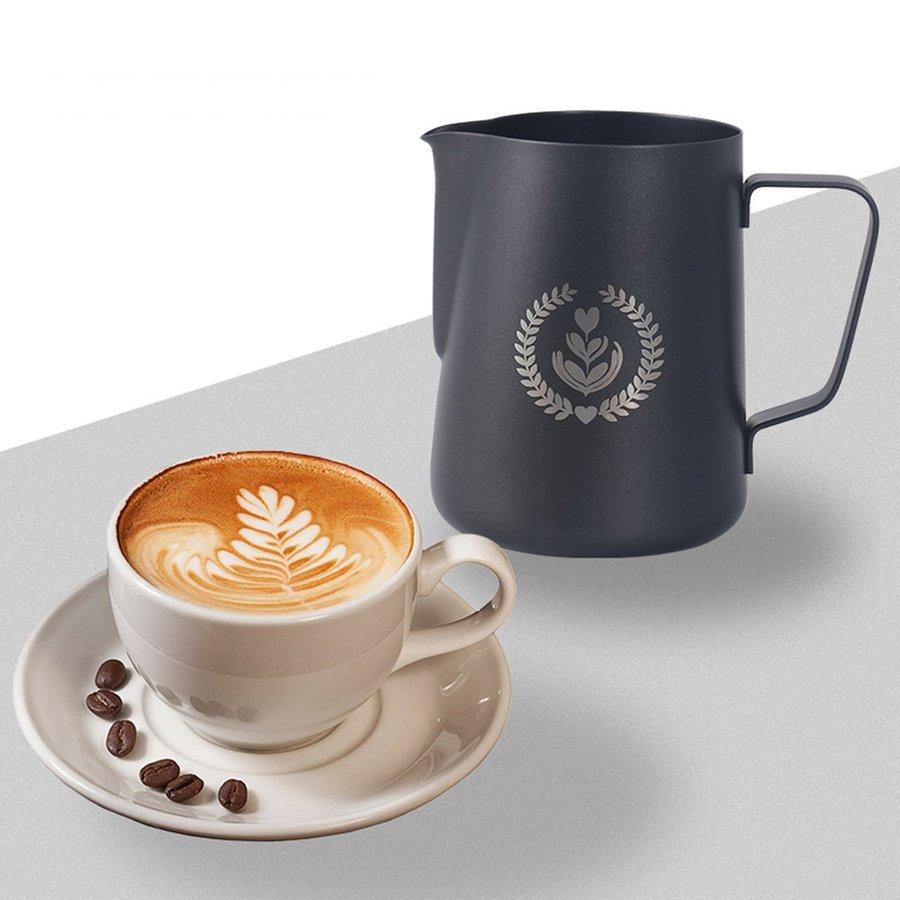 600ミリリットルのミルクジャグ泡立て器コーヒーラテマグ容器ピッチャー泡作りバリスタクラフトアップ 宅配