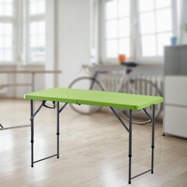 21年最新入荷 折りたたみ式キャンプピクニックテーブル4ガーデングリーンの座席数調整可能な高さ アウトドアテーブル Www Quantumbytestore Com