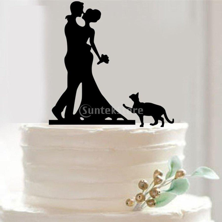 ノーブランド品 結婚式 ウェディング用 アクリル製 ウェディングケーキ トッパー 新郎新婦 猫型 Twjdeab Welply 通販 Yahoo ショッピング