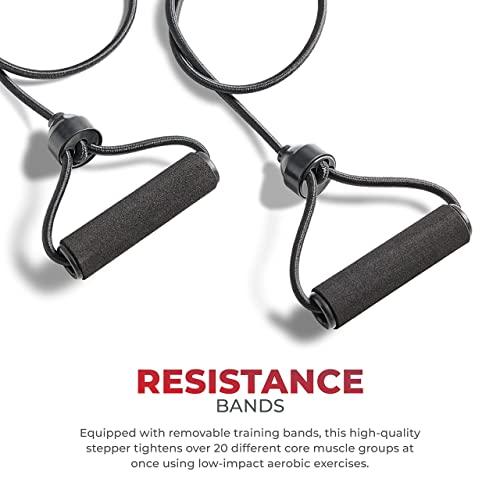 サニーヘルス&フィットネスミニステッパー抵抗バンド付ブラック サニーヘルス&フィットネスミニステッパー抵抗バンド付ブラック